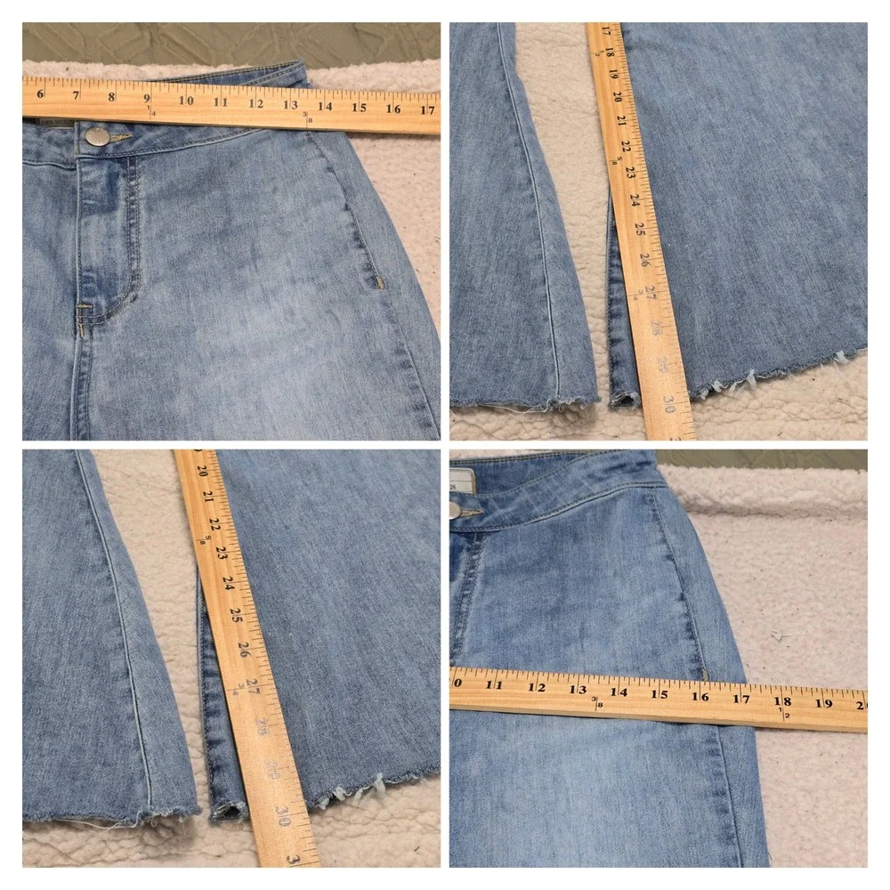 Free People Just Float On‎ Flare Jeans Light Wash Blue High Rise Bell Bottom 26